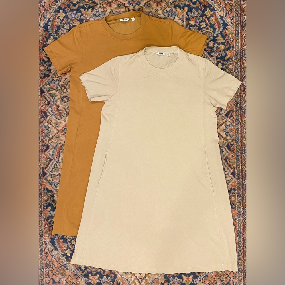 Uniqlo AIRism Short Sleeve T-shirt Dress Bundle of 2 - Size Medium